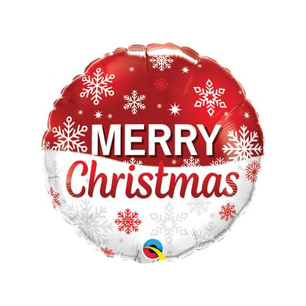 Christmas Snowflakes Red Foil Balloon, 18in