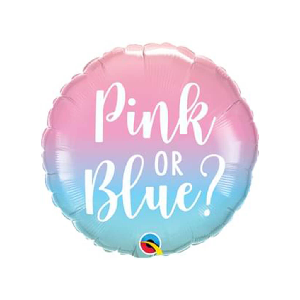 Gender Reveal Ombre Foil Balloon, 18in