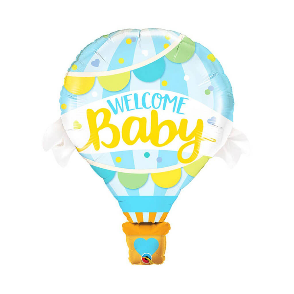 Welcome Baby Blue Foil Balloon, 42in