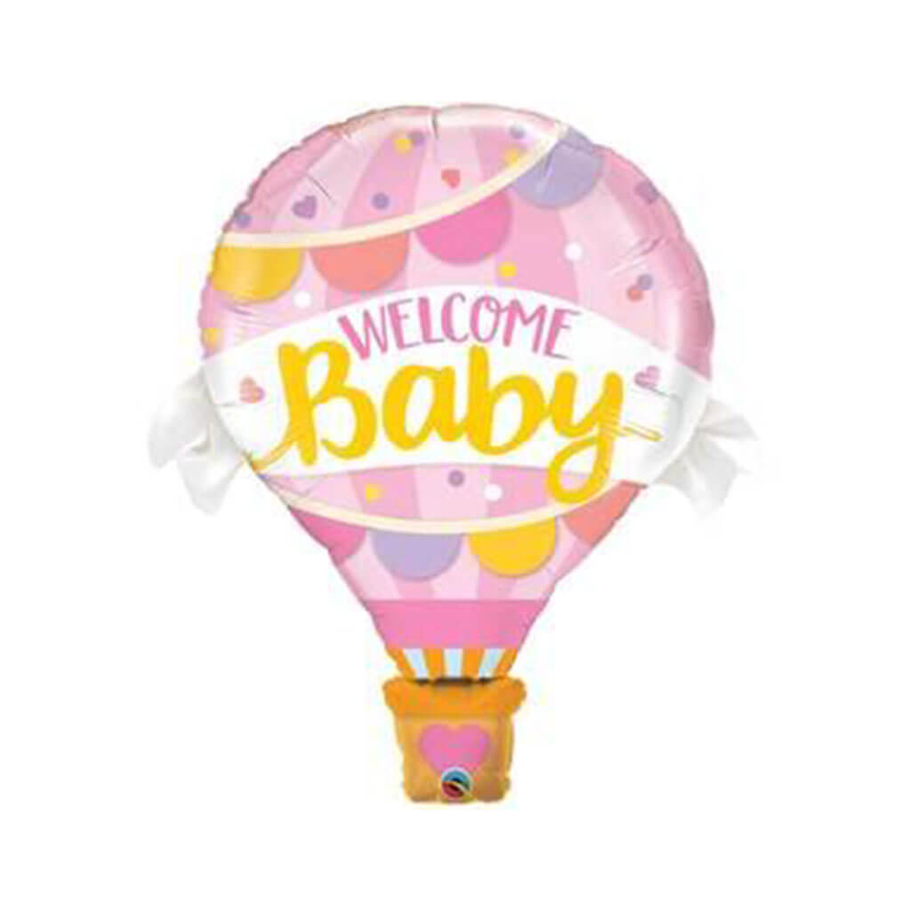 Welcome Baby Pink Foil Balloon, 42in