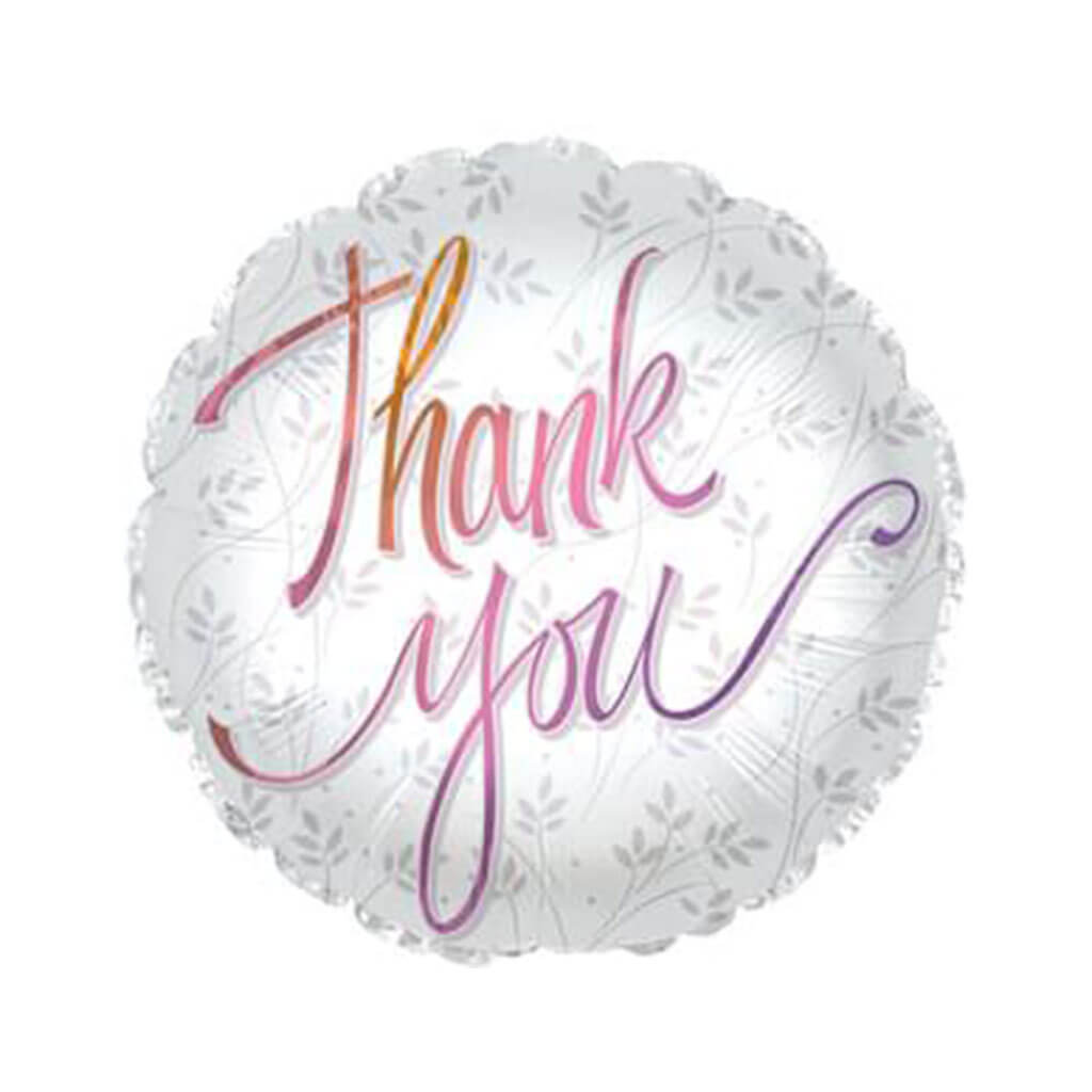 Thank You Script Foil Balloon, 17in