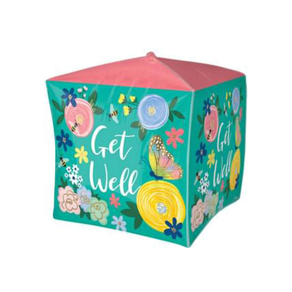 Get Well Floral Garden Cube Shape, 15in