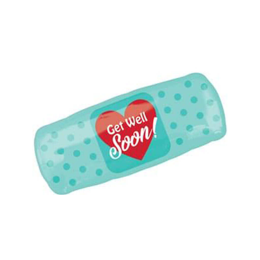 Get Well Soon Bandaid Super Shape Foil Balloon, 29in