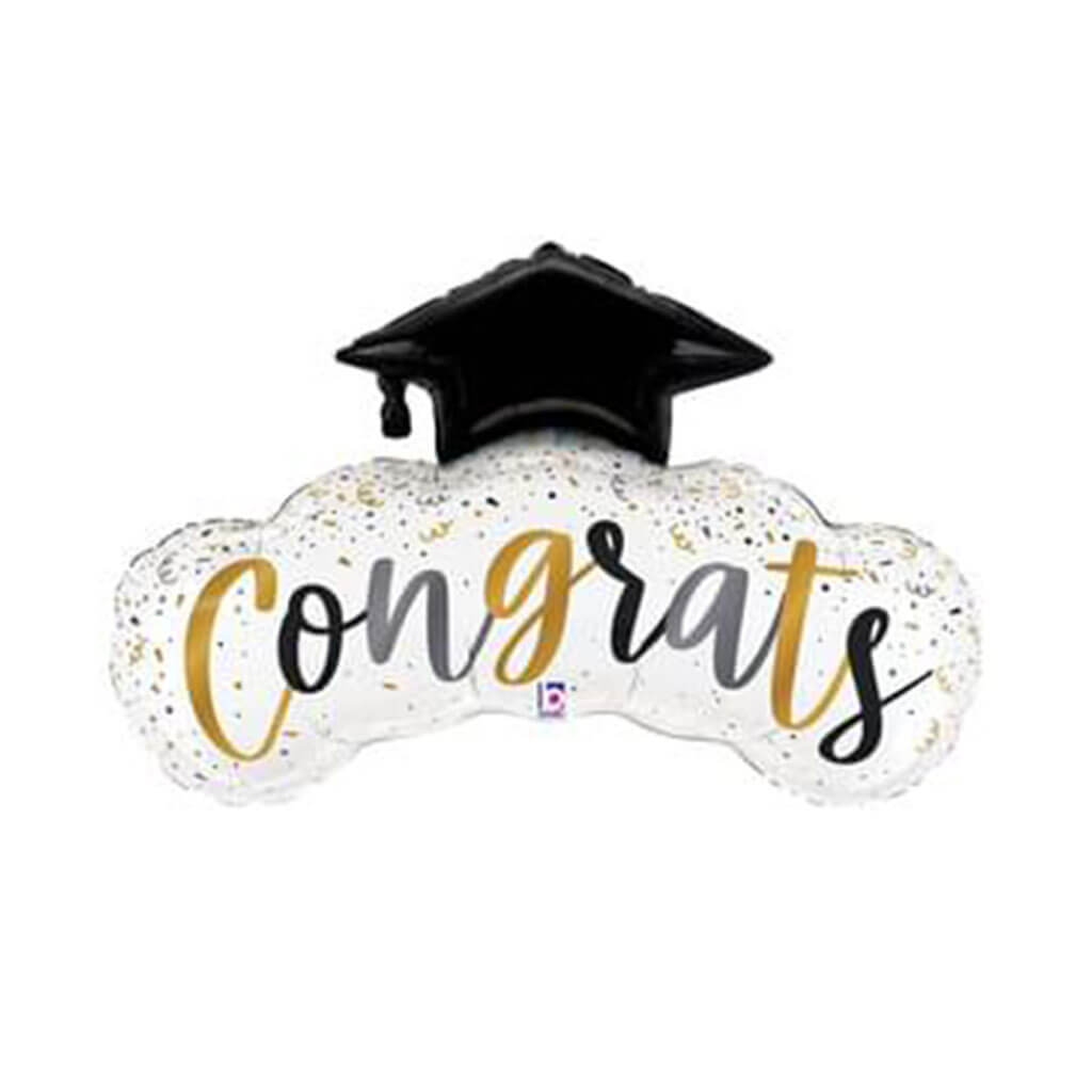 Congrats Grad Confetti Foil Balloon, 40in