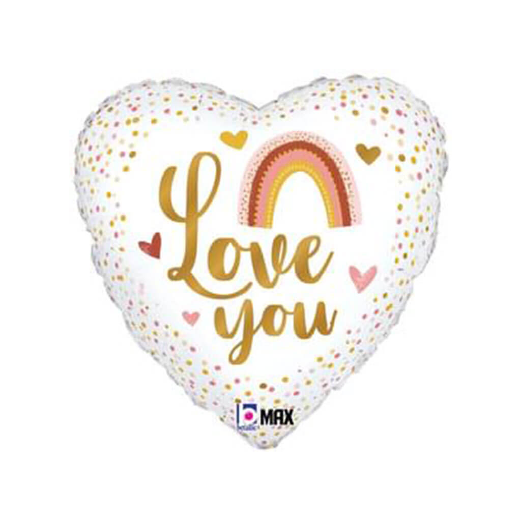 Boho Love You Rainbow Foil Balloon, 18in