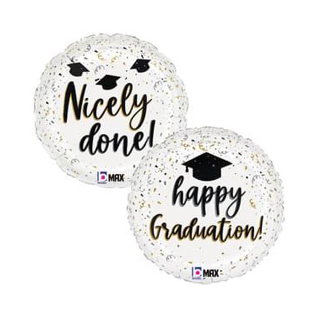 Satin Graduation Confetti Foil Balloon, 18in