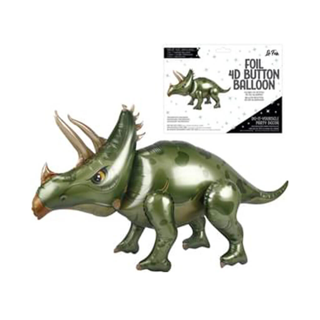 Triceratops Dinosaur 4D Button Air Inflate