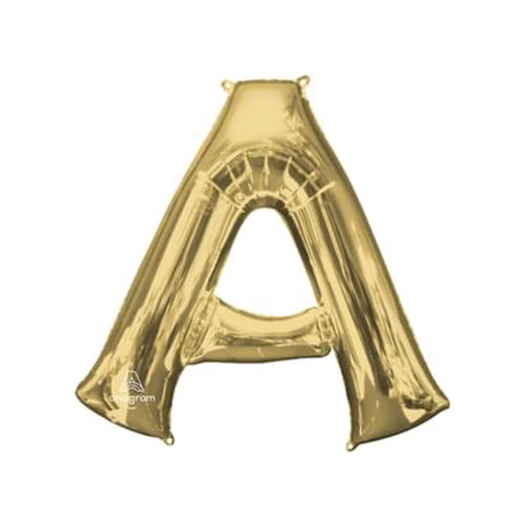 White Gold Foil Balloon Letter A, 34in