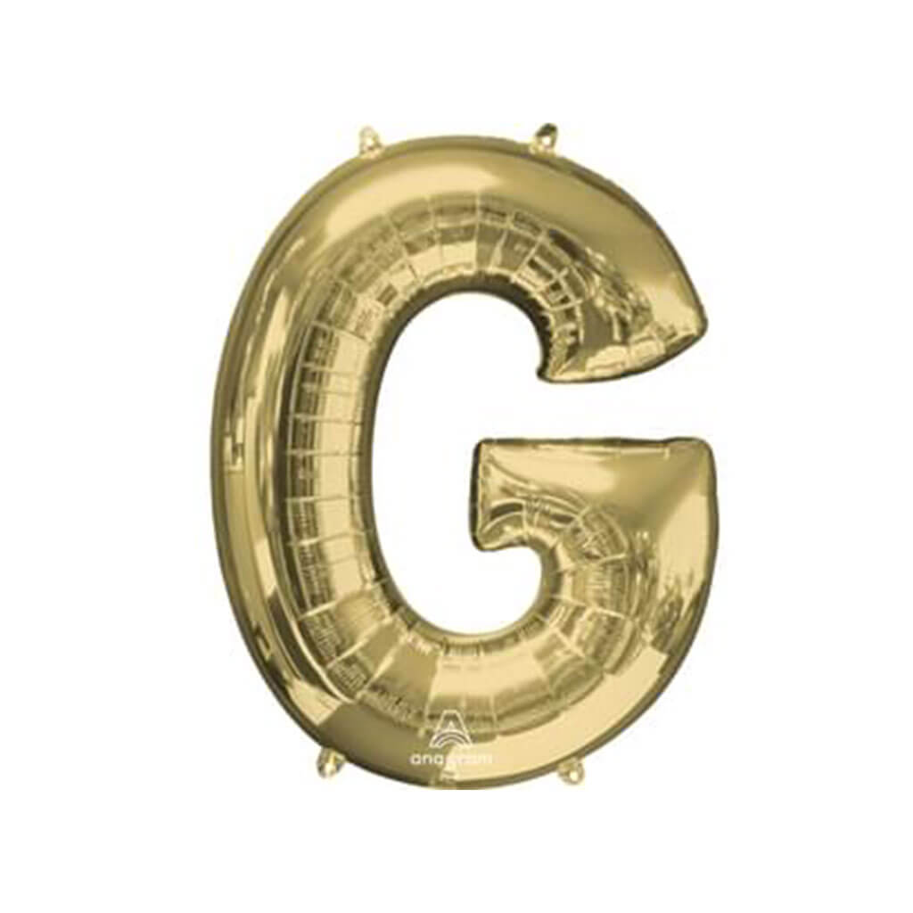 White Gold Foil Balloon Letter G, 34in