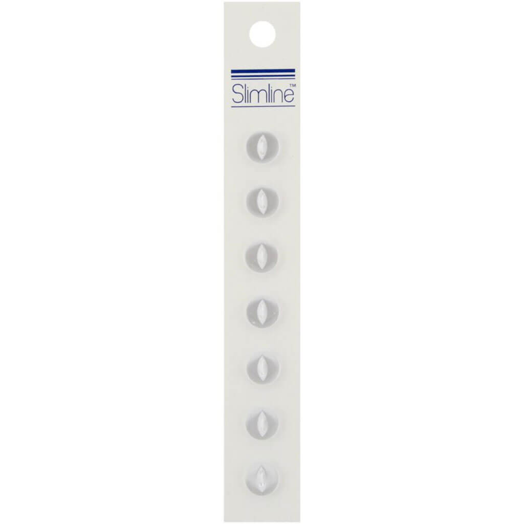 Slimline Buttons - Pearl 2-Hole, 3/8in 7/Pkg