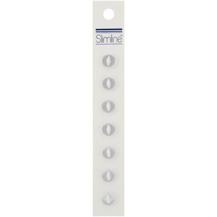 Slimline Buttons - Pearl 2-Hole, 3/8in 7/Pkg