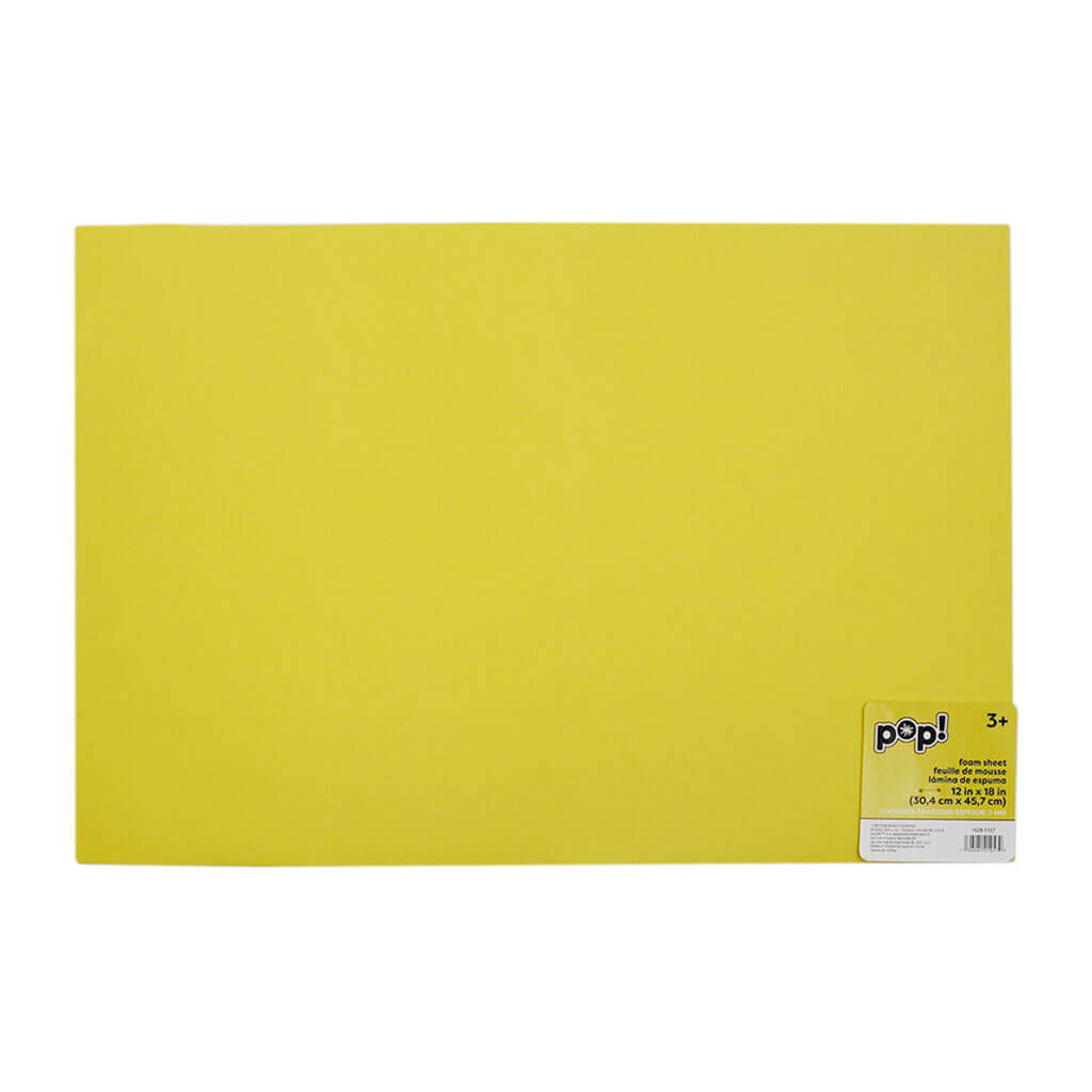 POP! Foam Sheet 12in x 18in Yellow 2mm