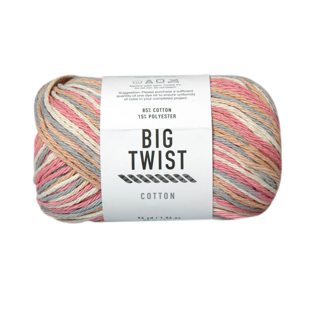 Big Twist Cotton Yarn Multi Rosy Cheeks