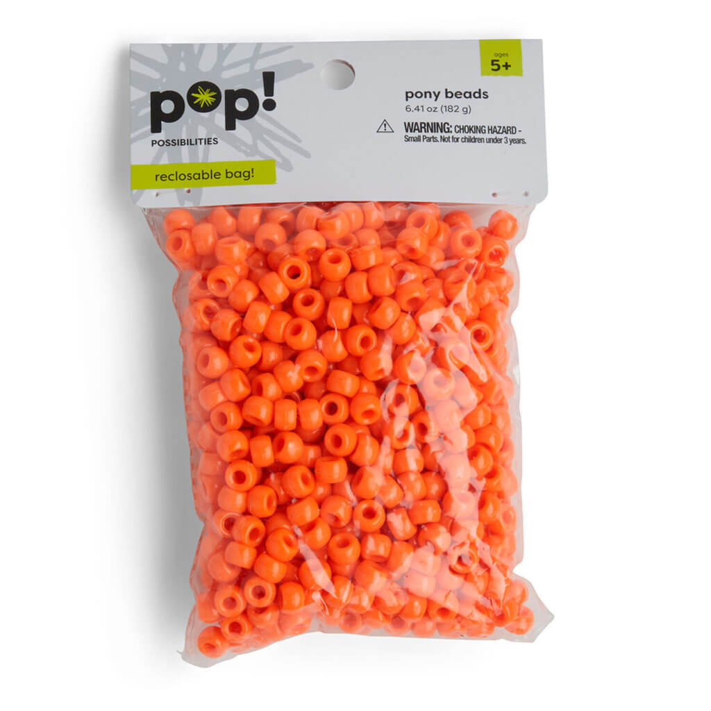 POP! Pony Beads 9mm Orange