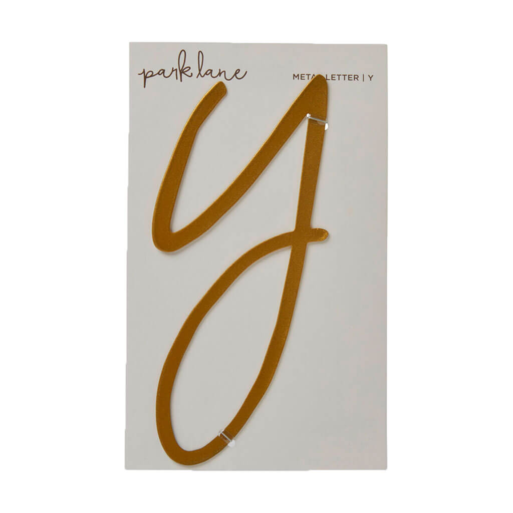 Gold Metal Script Letters &amp; Numbers Uppercase Y