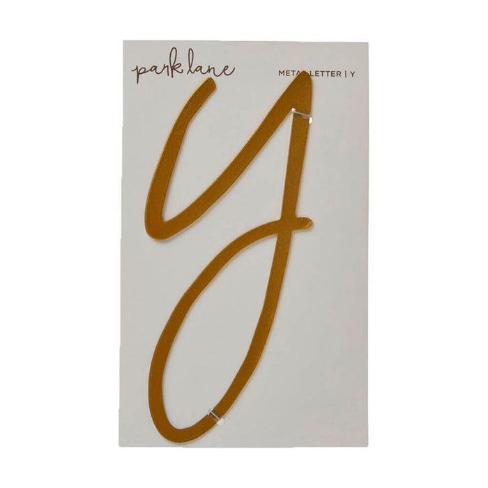 Gold Metal Script Letters & Numbers Uppercase Y