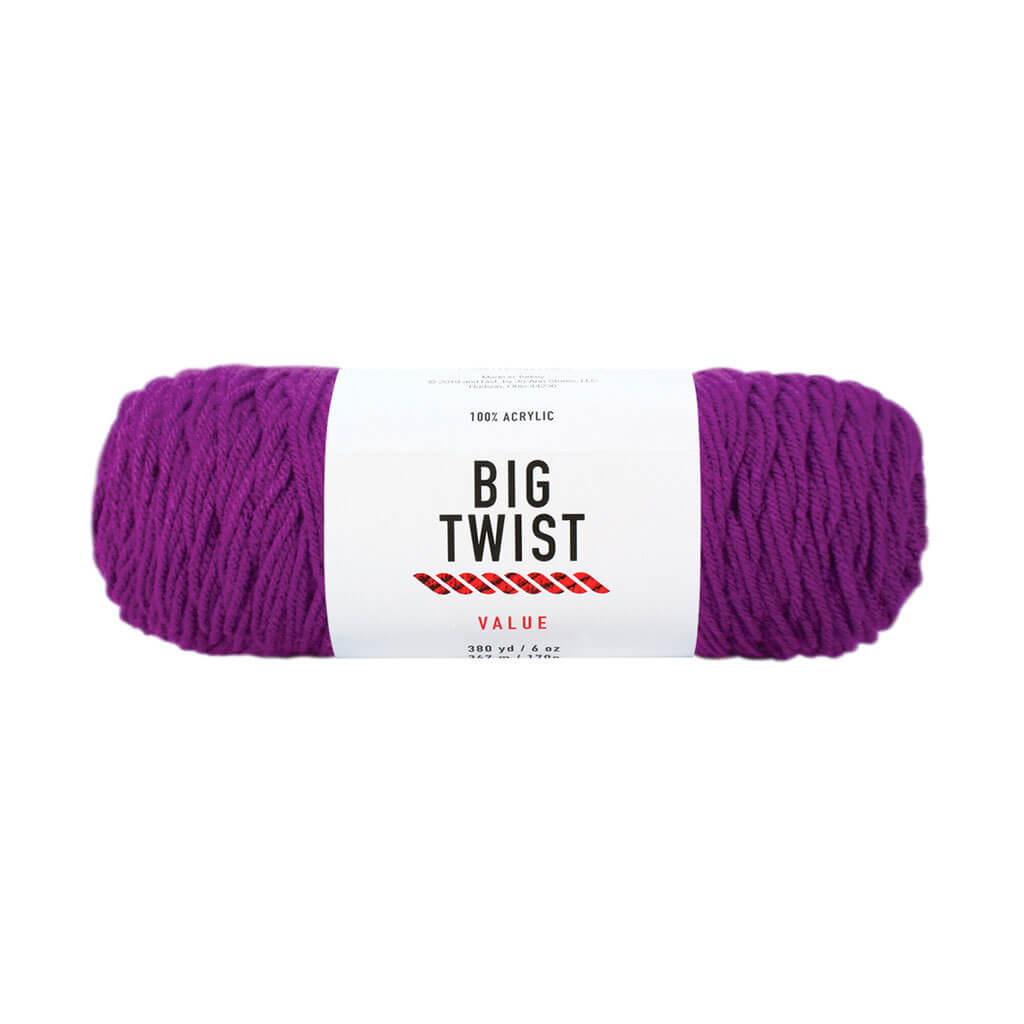 Value Yarn Solid Medium Weight Acrylic 380yd 6oz Purple