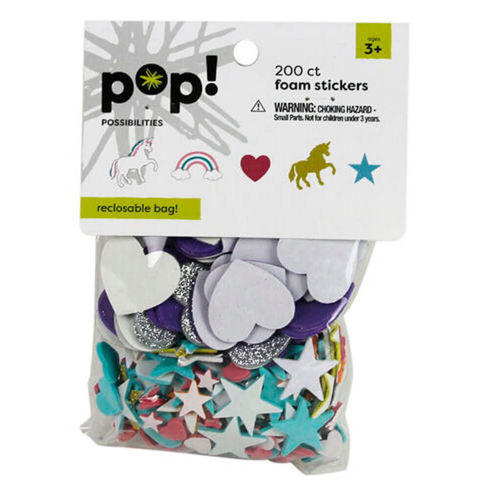 POP! Unicorn Rainbow Adhesive Foam Stickers