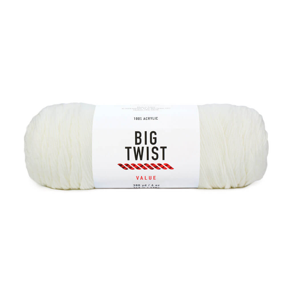 Solid Medium Value Yarn Acrylic 380yd 6oz Ivory