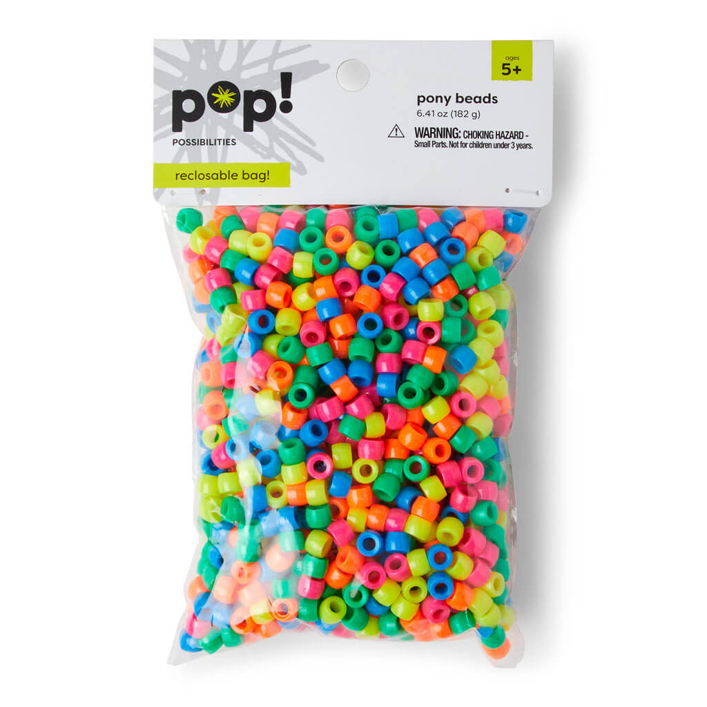 POP! Multicolor 9mm Pony Beads