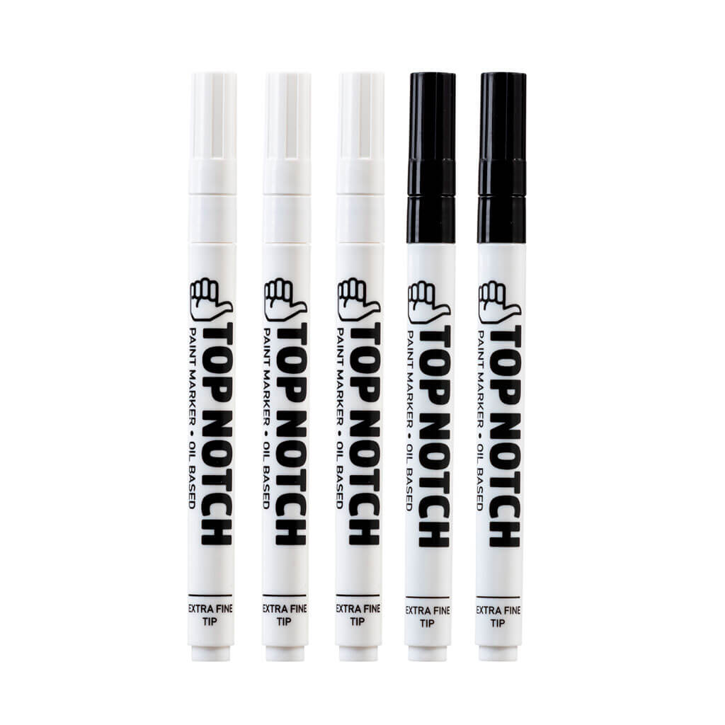 Extra Fine Tip Paint Markers 5ct Black And White