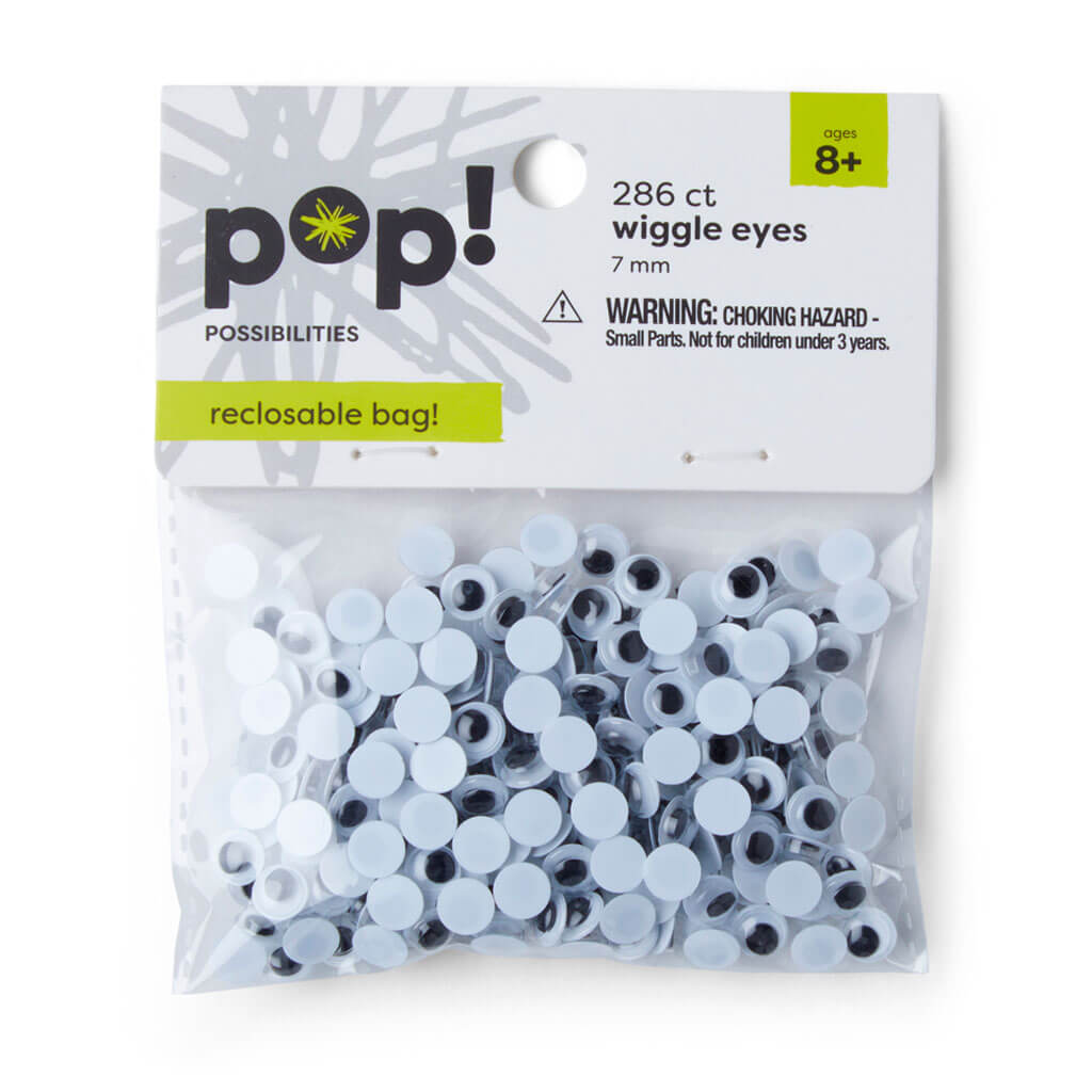 POP! Easy Glue Wiggle Eyes 286pk 7mm