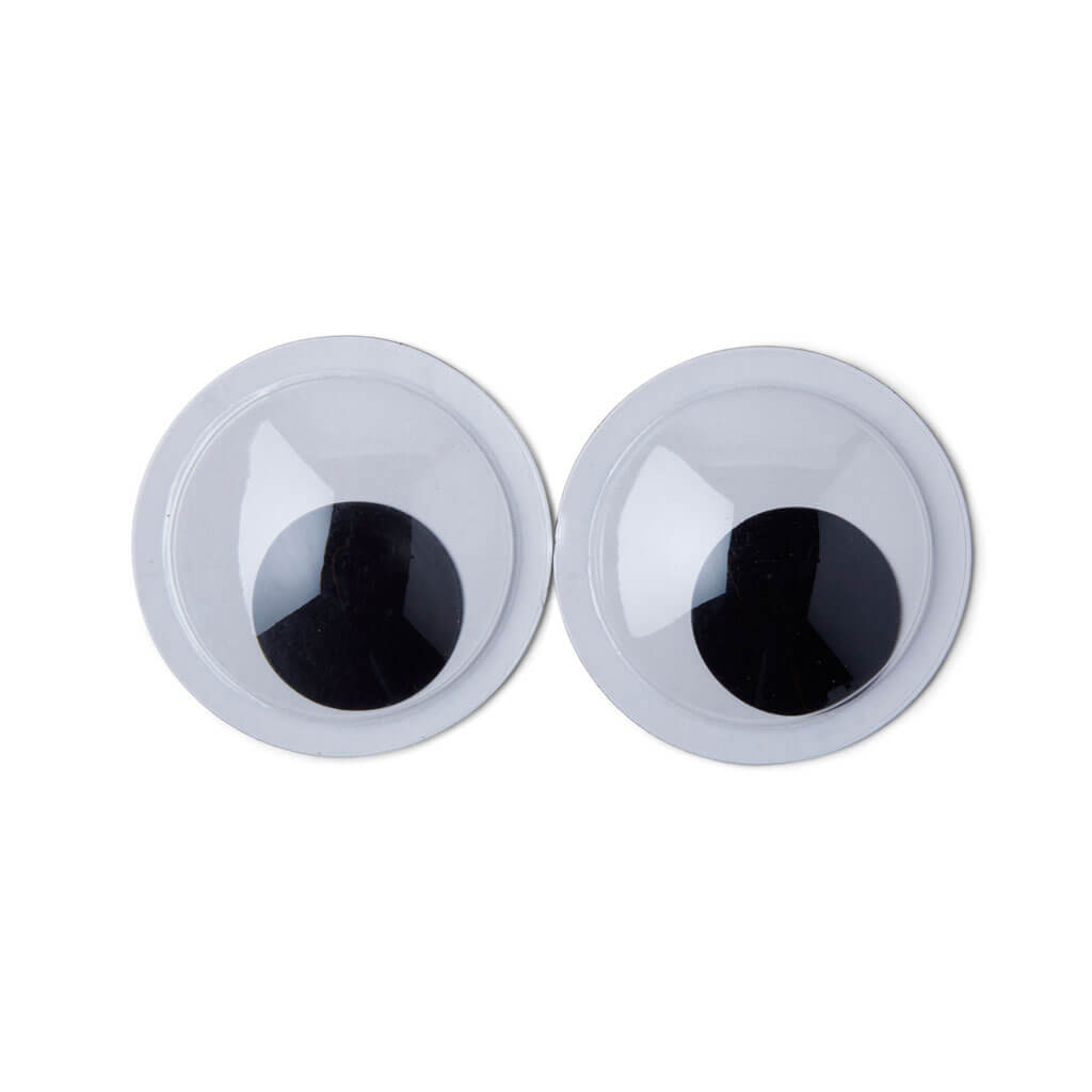 POP! Sticky Back Wiggle Eyes 2pk 4in White &amp; Black