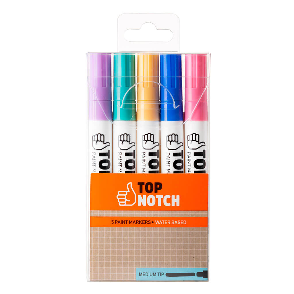 Pastel Medium Tip Water Based Paint Markers 5ct