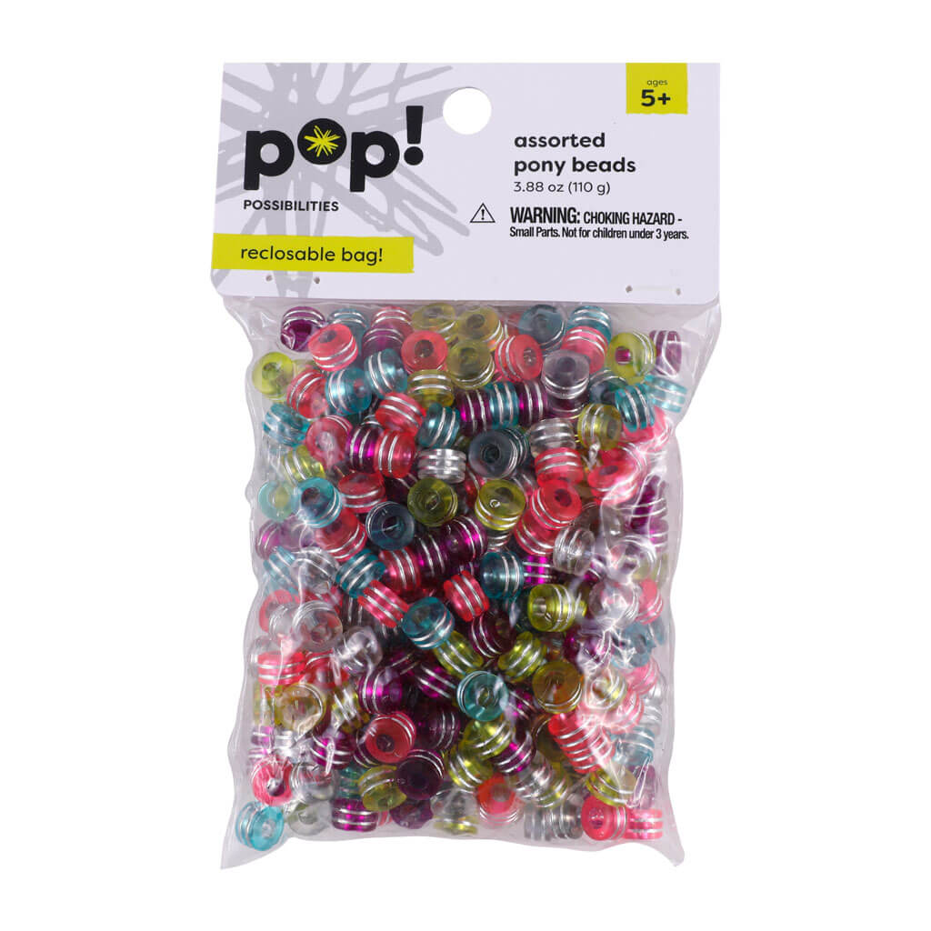 Alphabet Pony Beads - 110g Pack