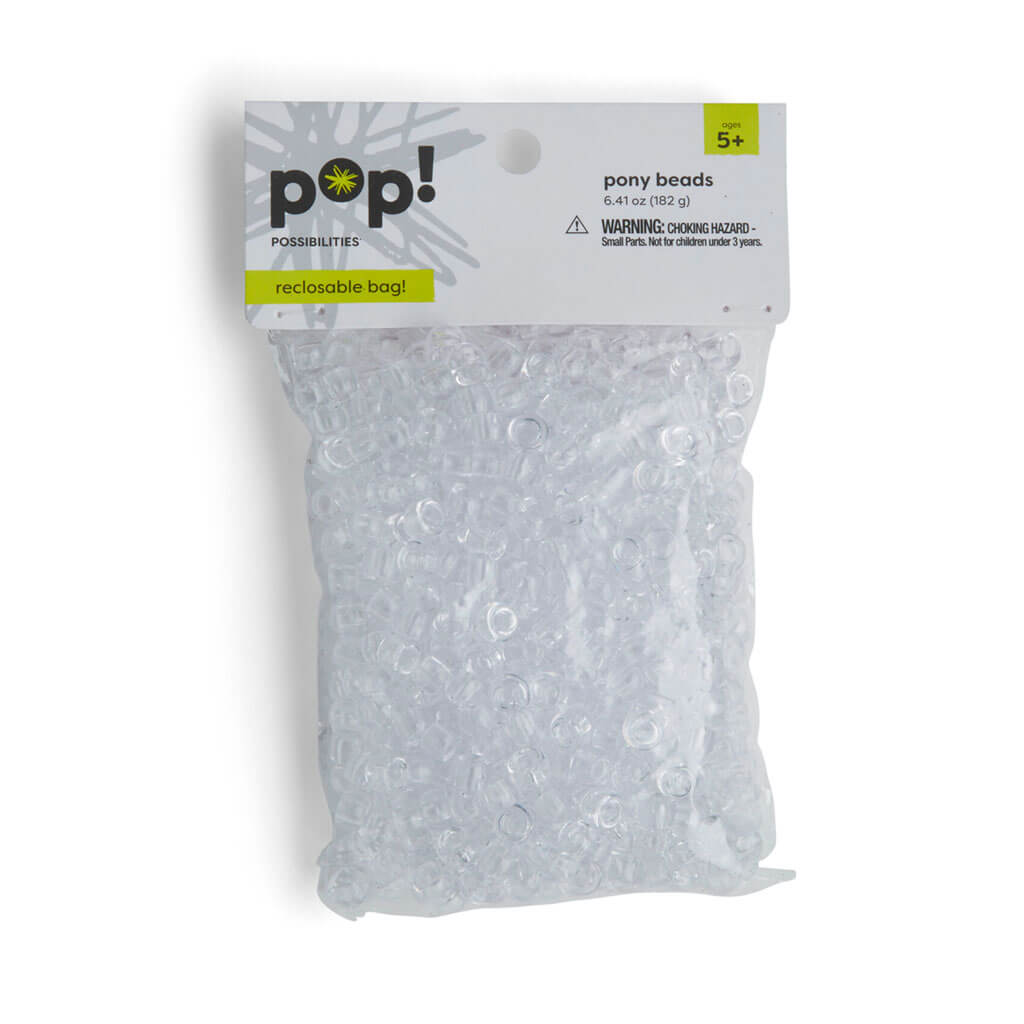 POP! Pony Beads 9mm Crystal