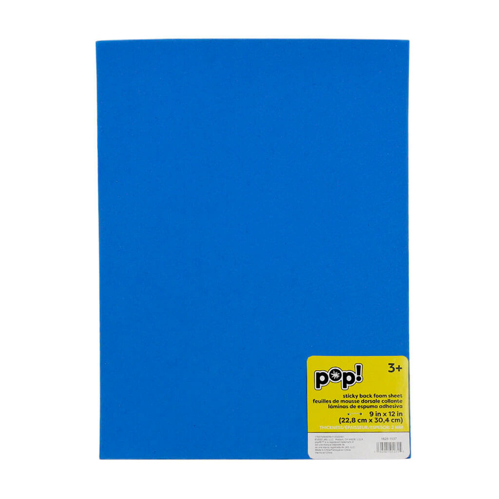 POP! 2mm Sticky Foam Sheet 9in x 12in Royal