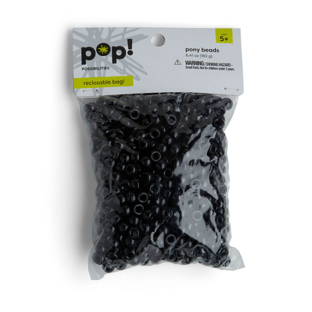 POP! Pony Beads Black 9mm