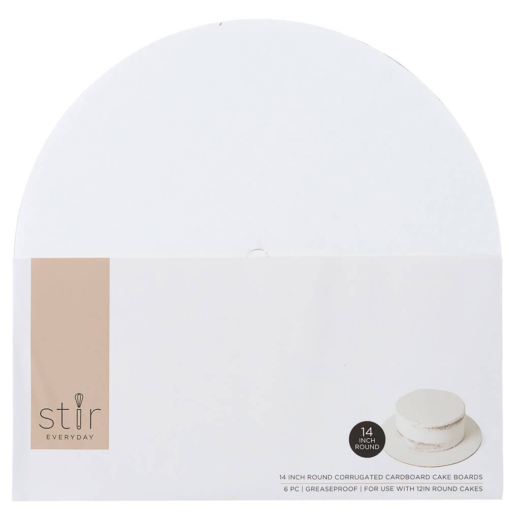 Round Corrugated Cardboard Cake Boards 6pk 14in