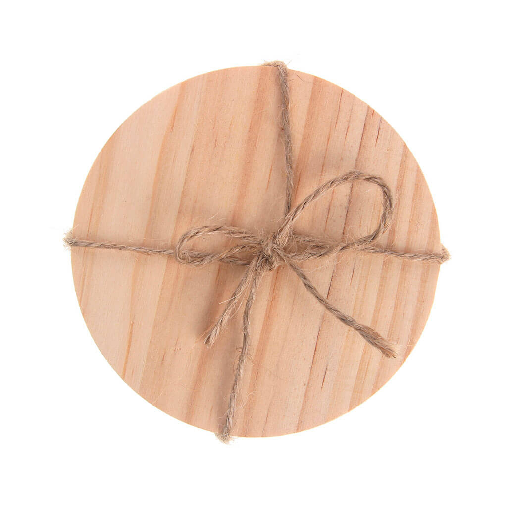 Unfinished Wood Round Coasters 4pk 4in