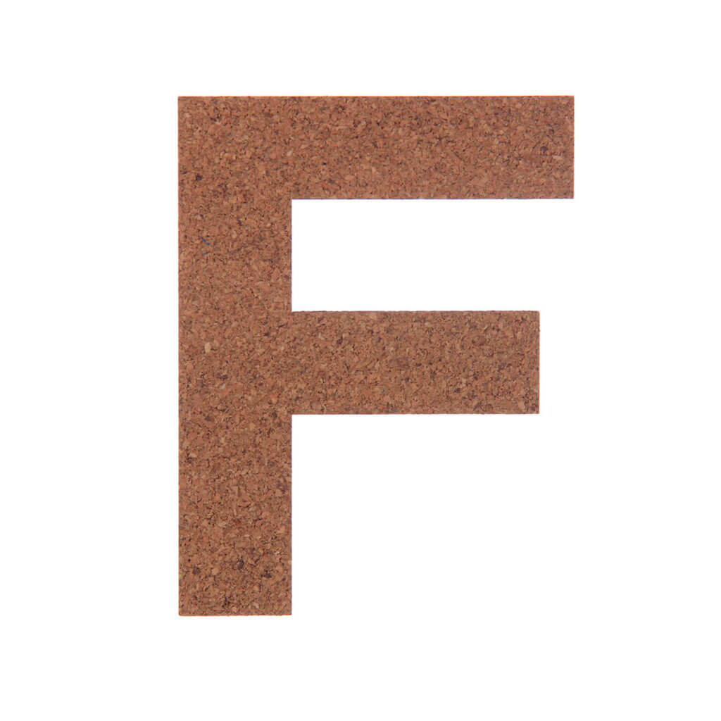 Cork Sans Serif Letters &amp; Symbols Uppercase F