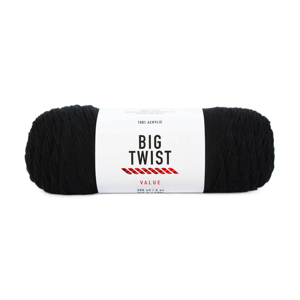 Value Yarn Solid Medium Acrylic 380yd 6oz Black