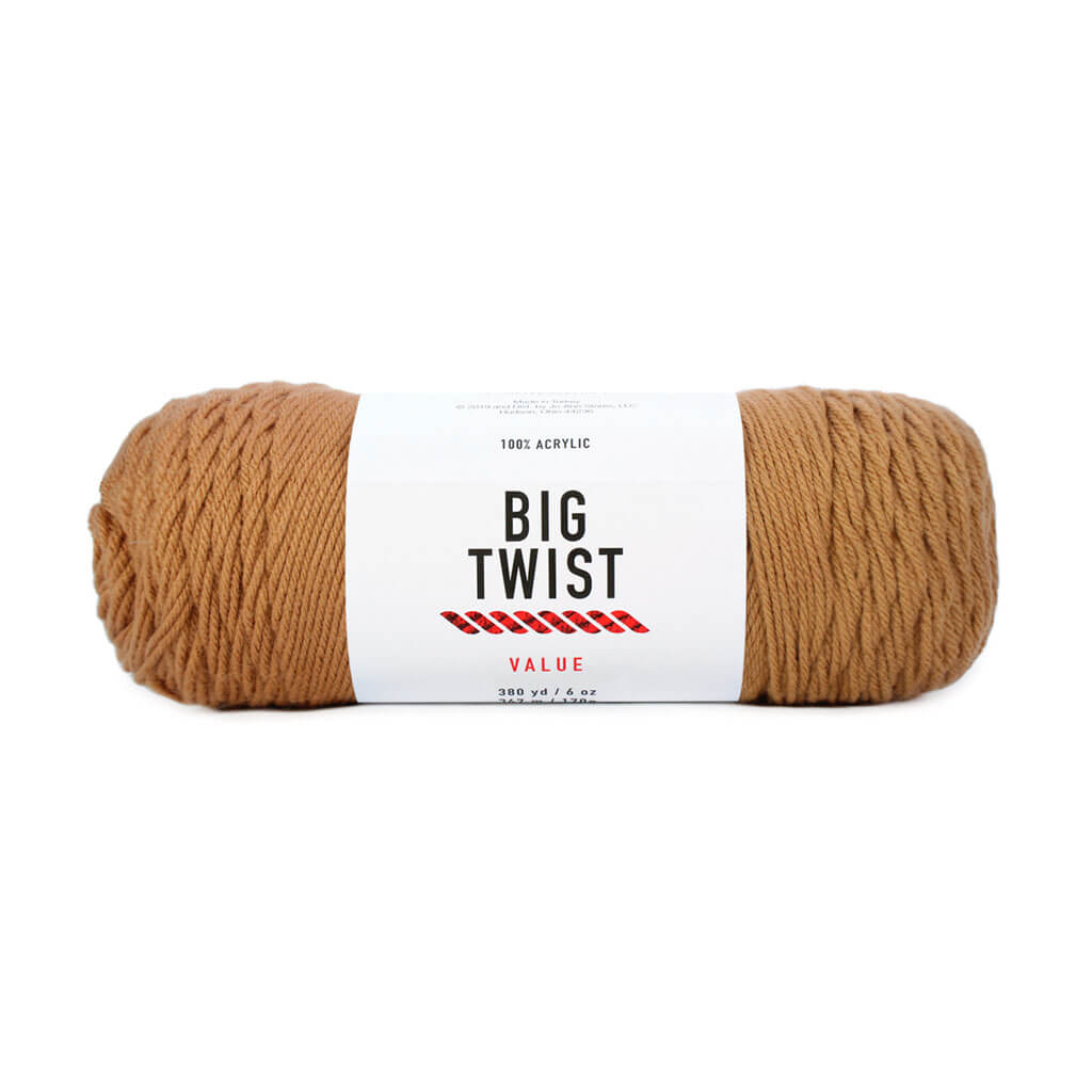 Value Yarn Solid Medium Acrylic 380yd 6oz Camel