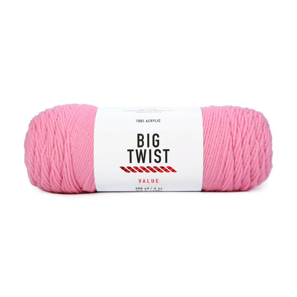 Value Yarn Solid Medium Acrylic 380yd 6oz Medium Rose