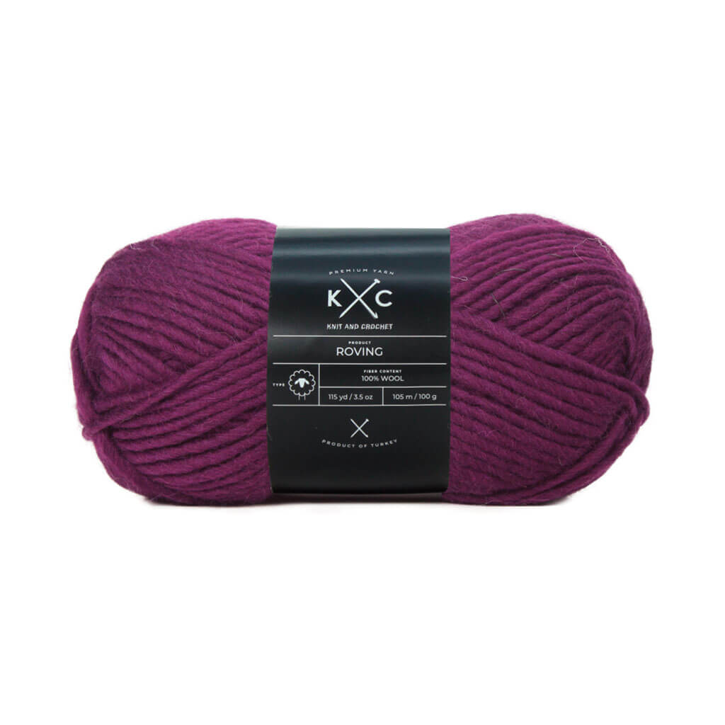 Craft Roving Yarn Bulky Wool 115yd 3.5oz Plum