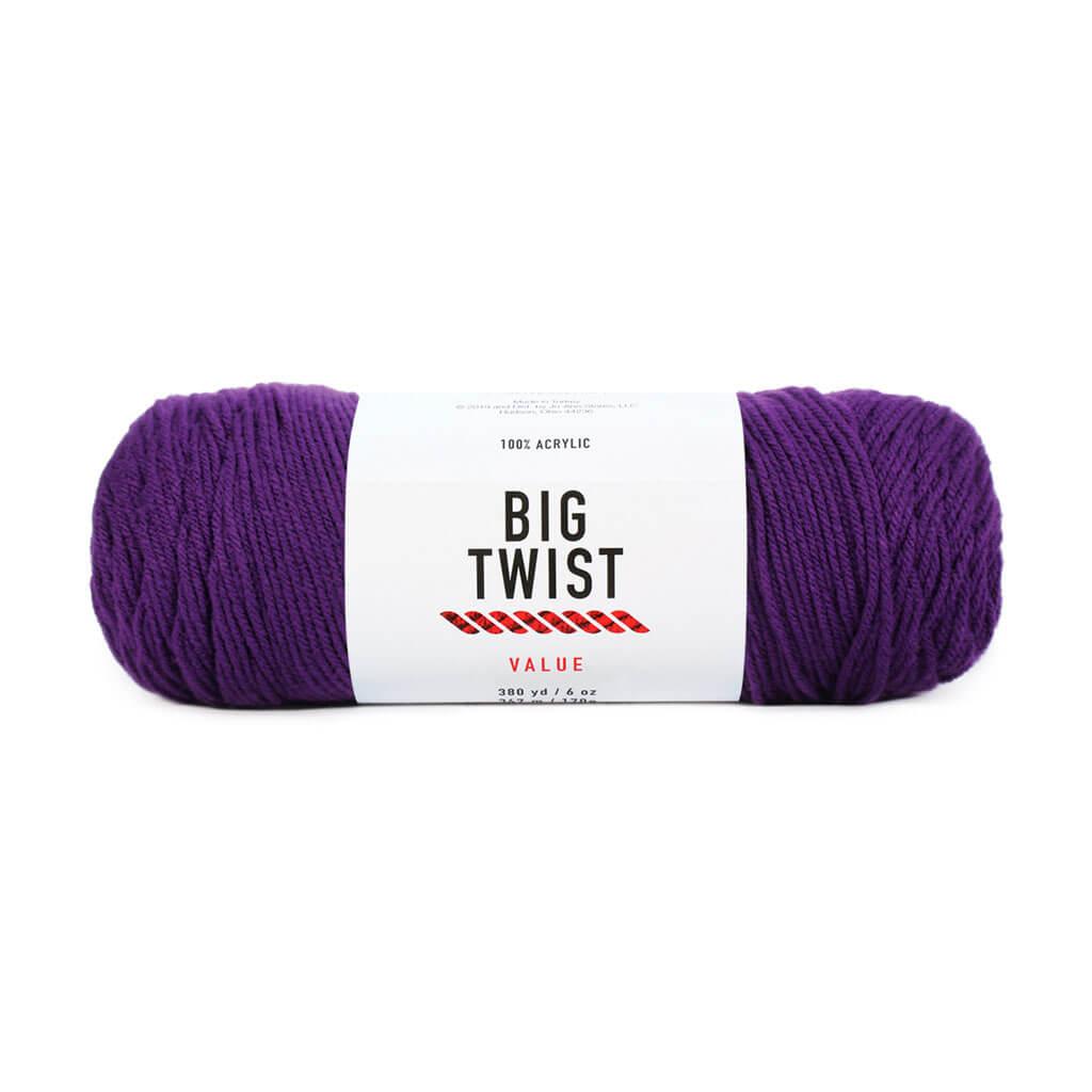 Solid Medium Acrylic Value Yarn 380yd 6oz Grape