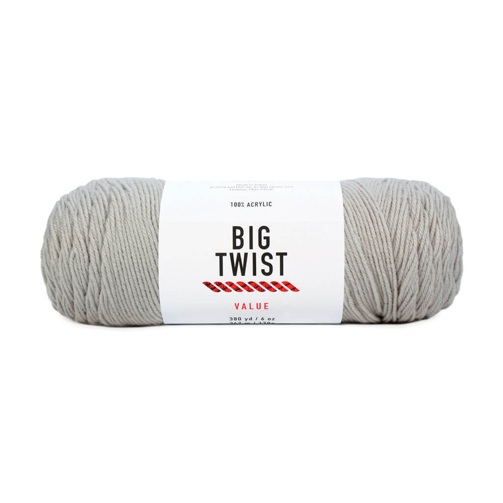 Solid Medium Acrylic Value Yarn 380yd 6oz Soft Gray