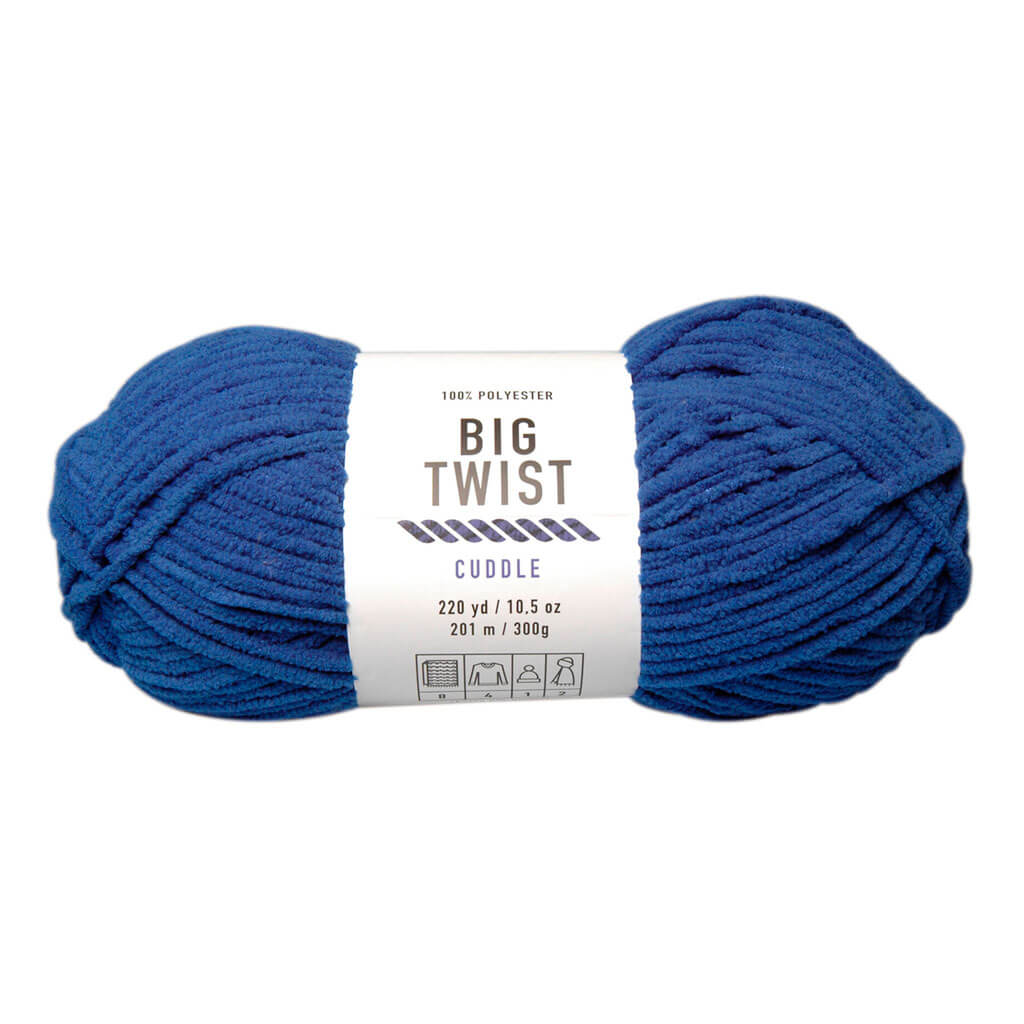 Super Bulky Polyester Cuddle Yarn 220yd 10.5oz Blue