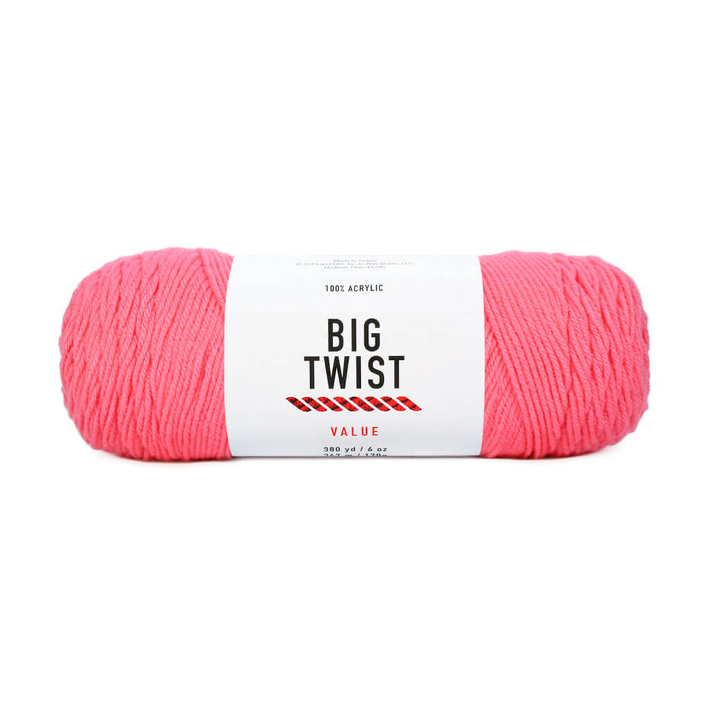 Solid Medium Acrylic Value Yarn 380yd 6oz Watermelon