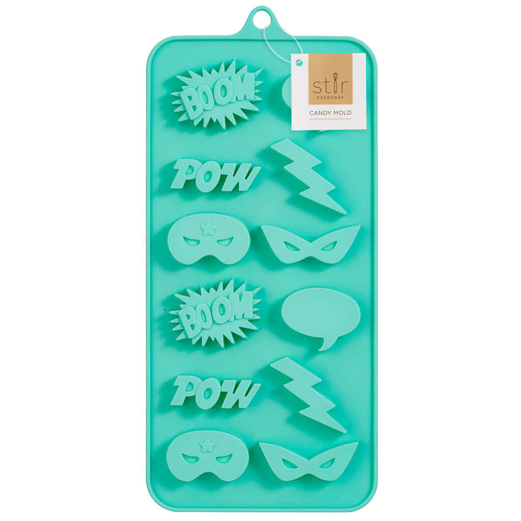 Silicone Super Hero Candy Mold 4in x 9in