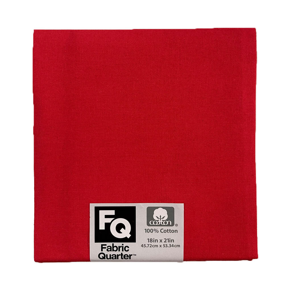 Red 1 Piece Cotton Fabric Quarter