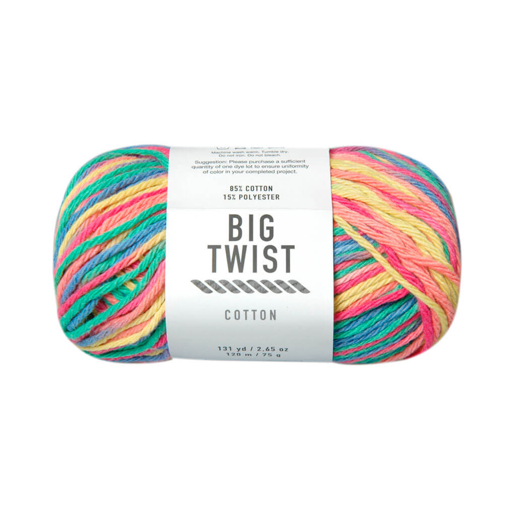 Big Twist Cotton Yarn Multi Rainbow