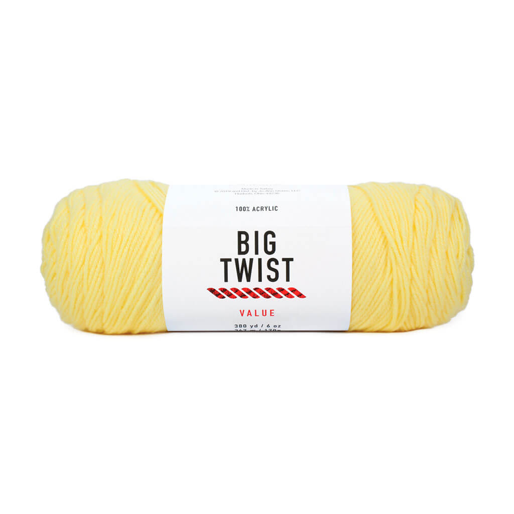 Solid Medium Acrylic Value Yarn 380yd 6oz Pale Yellow