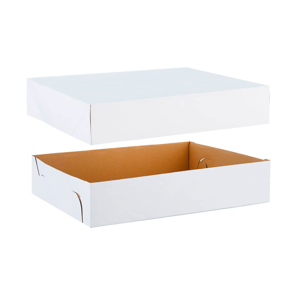 Corrugated Cardboard Cake Boxes with Lids 4ct 19in x 14in