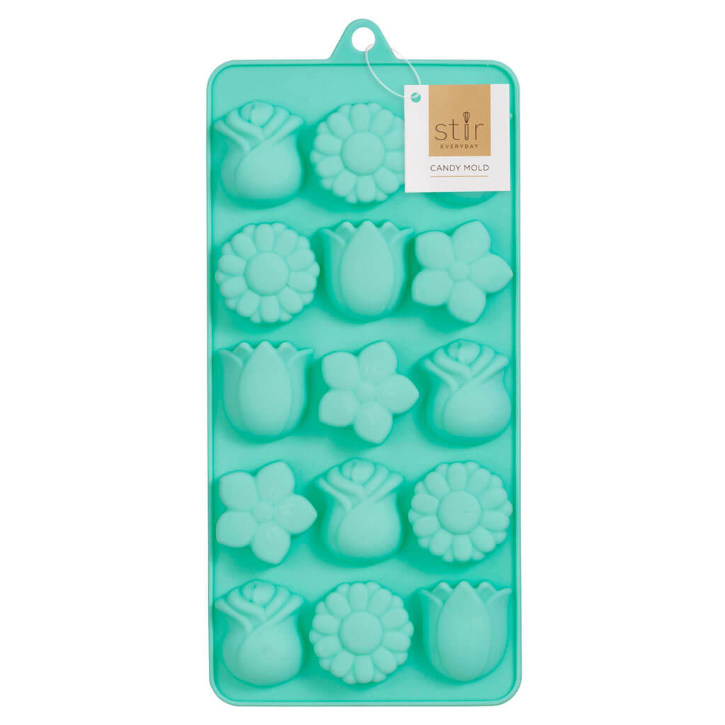 Silicone Rose Flower Candy Mold 4in x 9in