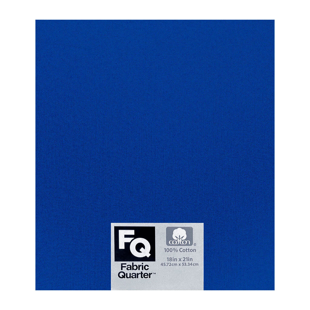 Royal Blue 1 Piece Cotton Fabric Quarter